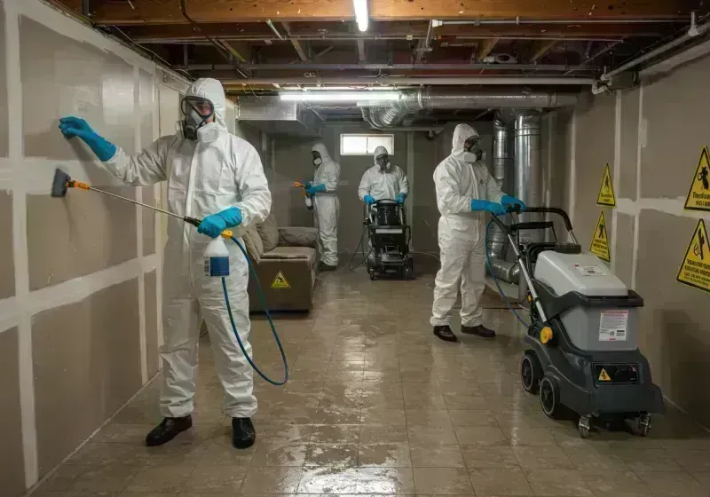 Basement Moisture Removal and Structural Drying process in Bel-Nor, MO